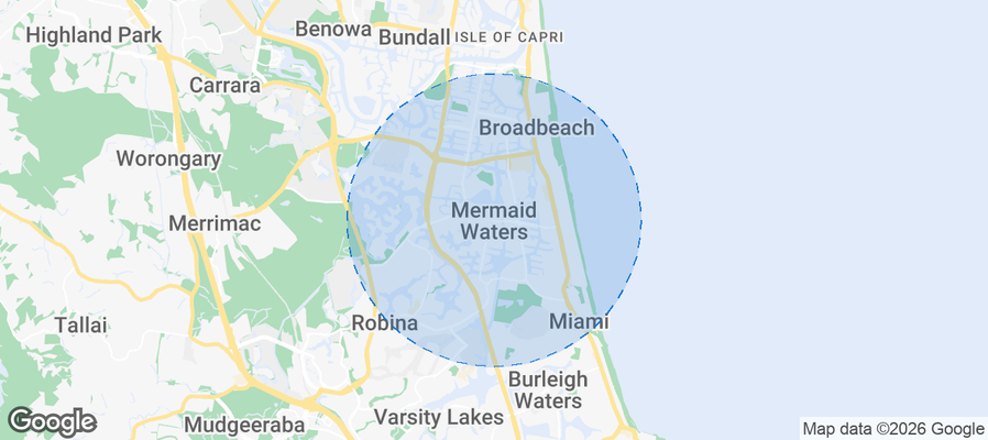 Mermaid Waters Airbnb map
